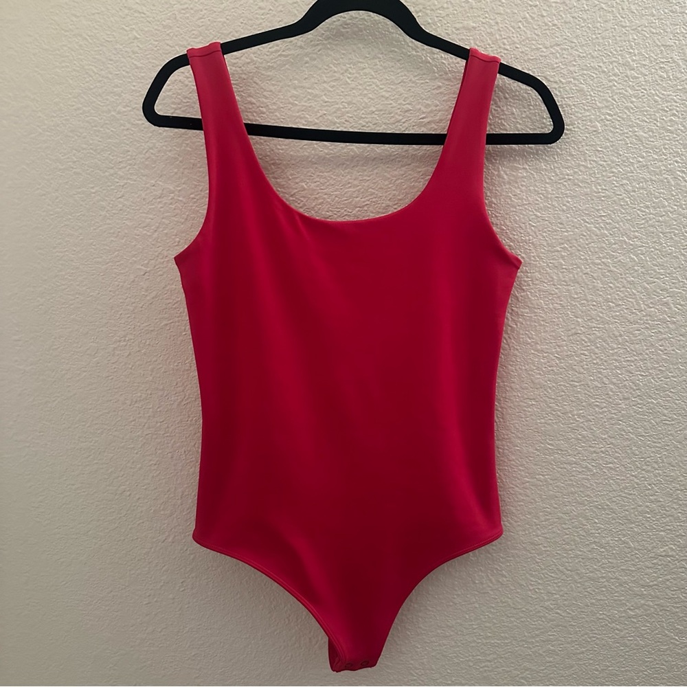 Express Body Contour Bodysuit small pink like new double lined